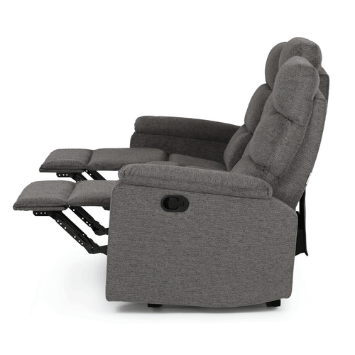 Sedací souprava, polohovací, šedá, látka, ASD-C5980 GREY2