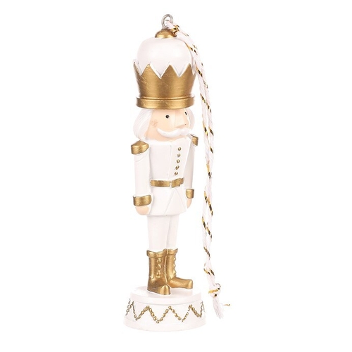 Voják - závěsná figurka, polyresin, barva bílo-zlatá