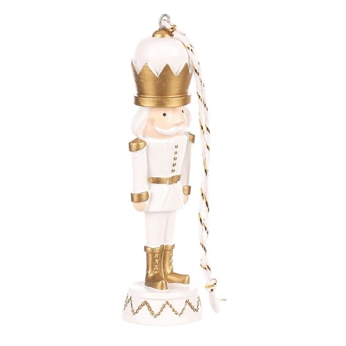 Voják - závěsná figurka, polyresin, barva bílo-zlatá