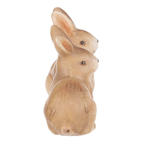 Zajíc - keramická figurka, béžovo-hnědý, mix 2 druhů, cena za 1 ks