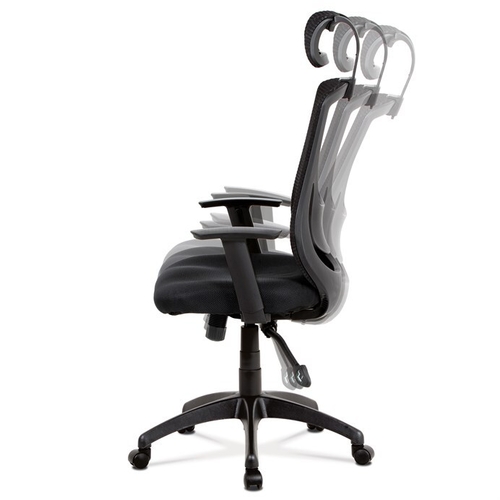 Kancelářská židle, synchronní mechanismus, černá síťovina, KA-A186 BK