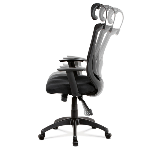 Kancelářská židle, synchronní mechanismus, černá síťovina, KA-A186 BK
