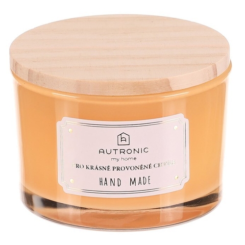 Svíčka aromatická - ve skle, dřevené víčko, mix 6 druhů, cena za 1 ks