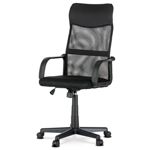 Kancelářská židle, houpací mechanismus, černá síťovina, KA-L601 BK
