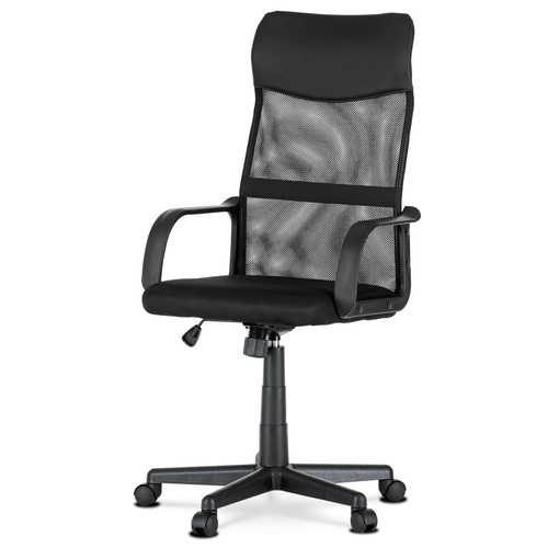 Kancelářská židle, houpací mechanismus, černá síťovina, KA-L601 BK