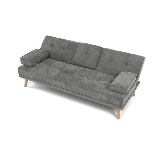 Trojmístná rozkládací pohovka, šedá, látka, ASB-C3034 GREY2