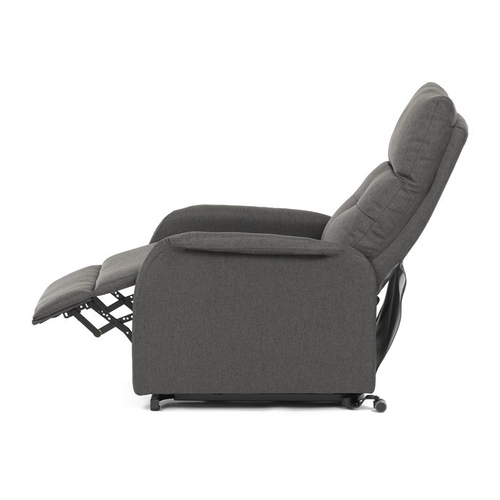 Polohovací křeslo, elektrické kabelové ovládání, šedá, látka, TV-5482 GREY2