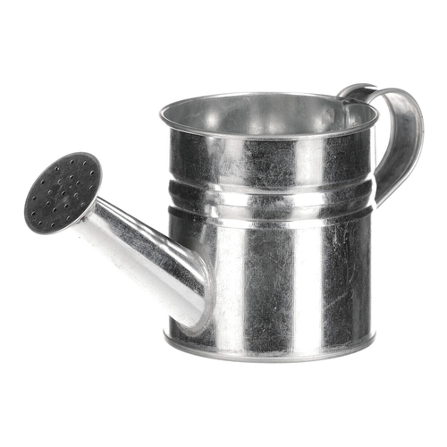 Obal na květiny - konev, zinkový, barva stříbrná