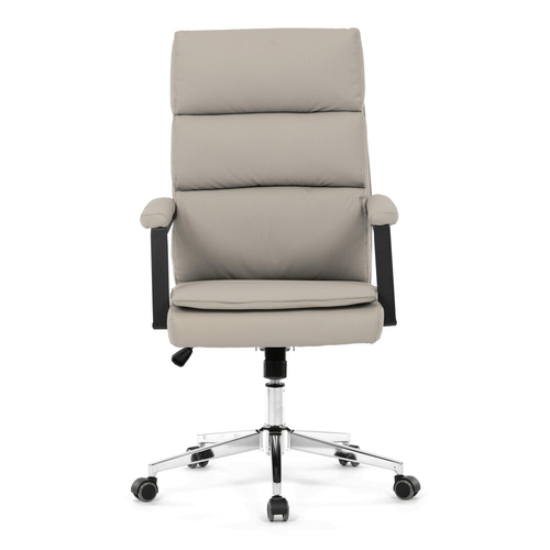 Kancelářské křeslo, houpací mechanismus, béžová ekokůže, KA-D8104 SIL