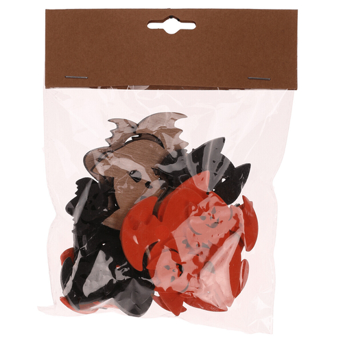 Netopýr - dřevěný, mix 3 barev a 3 vel., cena za balení (18 ks)