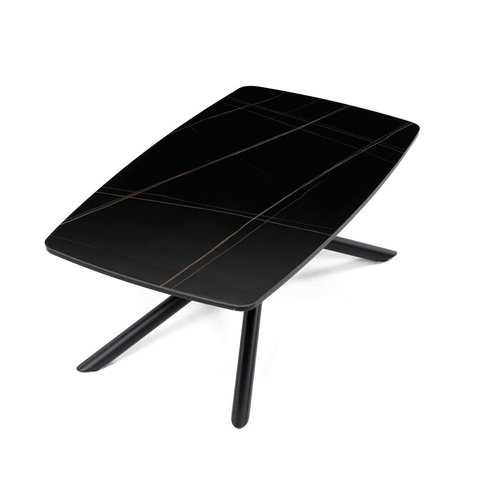 Konferenční stolek 120x70x46cm, slinutá keramika, mramor, AHG-X7227 BK