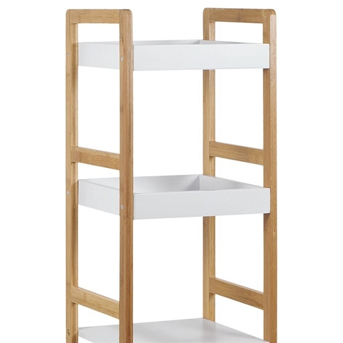 Regál, masiv, bílá, DR-013-4