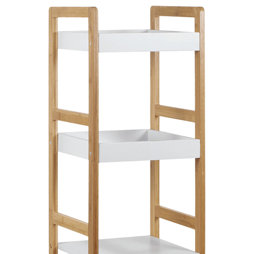 Regál, masiv, bílá, DR-013-4