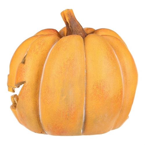 Dýně kulatá s obličejem - magnesium, svícen, velká, žlutá