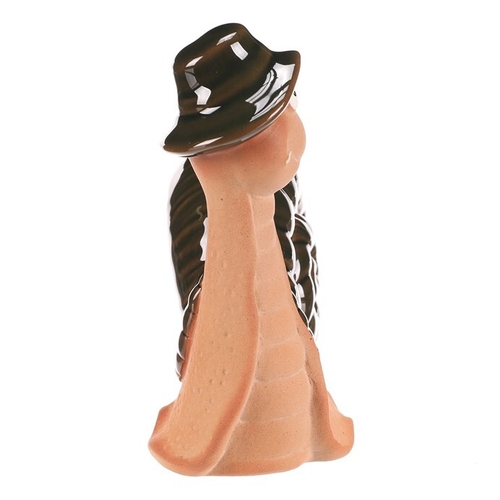 Šnek - keramická figurka, vel. L, zelená ulita