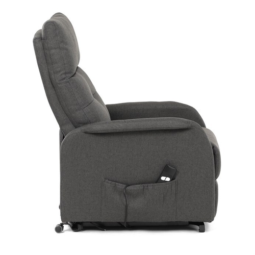 Polohovací křeslo, elektrické kabelové ovládání, šedá, látka, TV-5482 GREY2