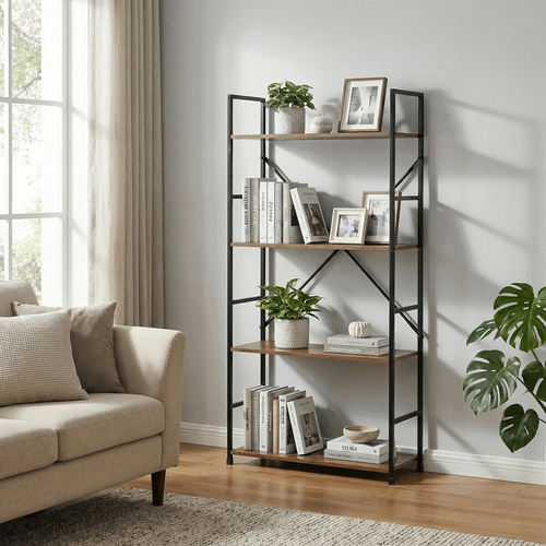 Regál, mdf, hnědá, GD-224 OLW