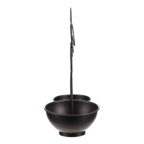 Obal na květiny - kovový, tvar zajíce, černý, cena za sadu 2 ks