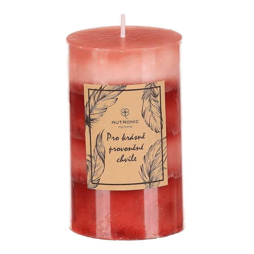 Svíčka aromatická - vánoční punč, parafín, červené odstíny