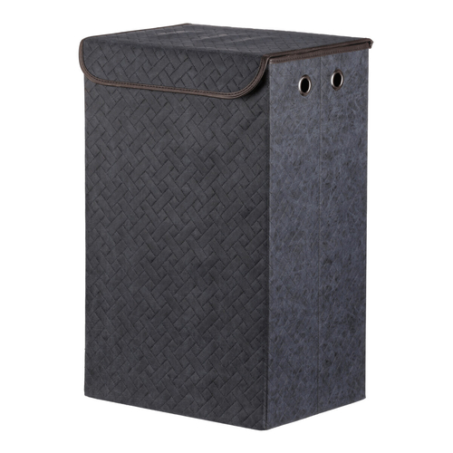 Koš prádelní - látkový s víkem, modrá barva