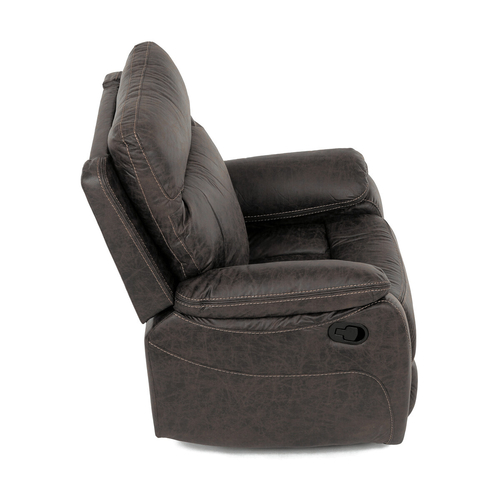 Polohovací křeslo, hnědá, látka vintage, TV-4092 COF3