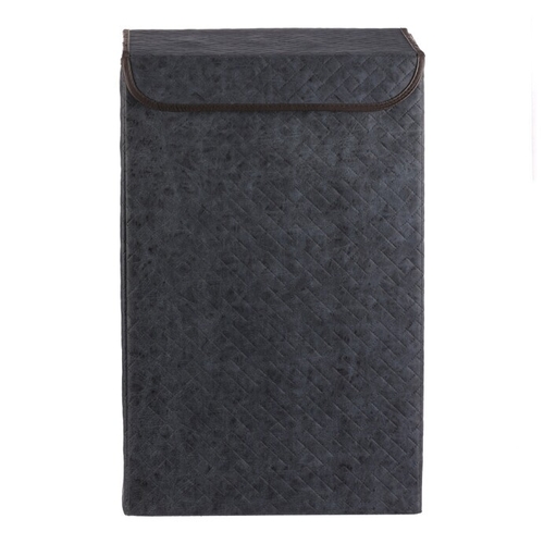 Koš prádelní - látkový s víkem, modrá barva