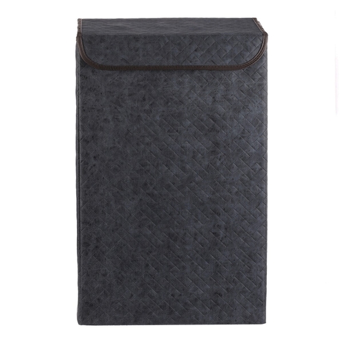 Koš prádelní - látkový s víkem, modrá barva