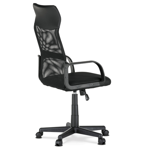 Kancelářská židle, houpací mechanismus, černá síťovina, KA-L601 BK