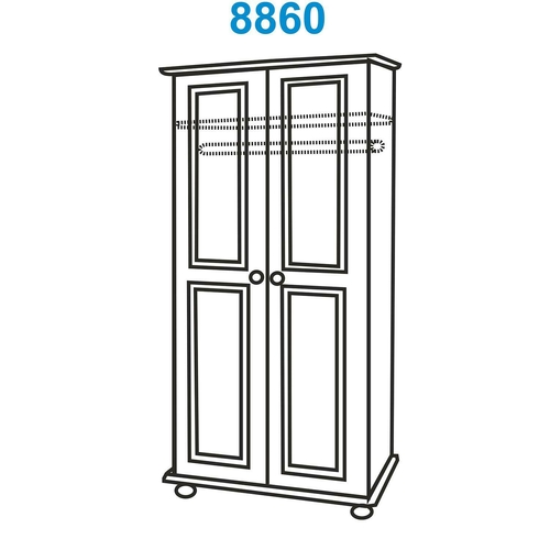 Skříň 2dveřová 8860 lakovaná