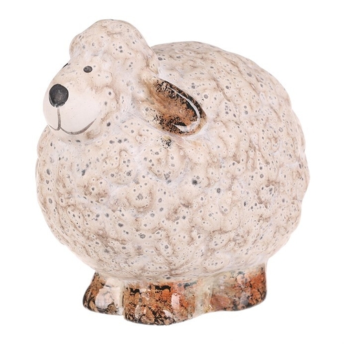 Ovečka - keramická figurka, vel. M, barva krémová