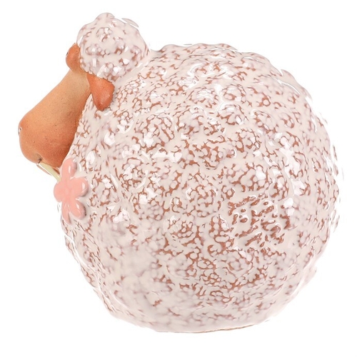 Ovečka - keramická figurka, vel. M, bílo-hnědá