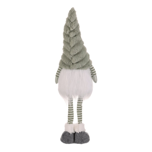 Skřítek s nohama - látková figurka, barva zeleno-bílá