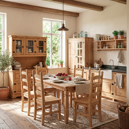 Nástěnná police CORONA vosk 16492