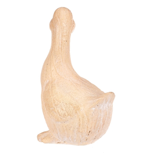 Kachna - figurka z magnesia, vel. S, imitace dřeva