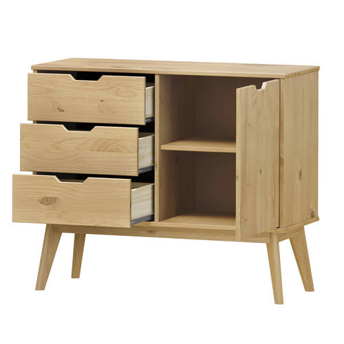 Komoda 1 dveře + 3 zásuvky BONITO vosk