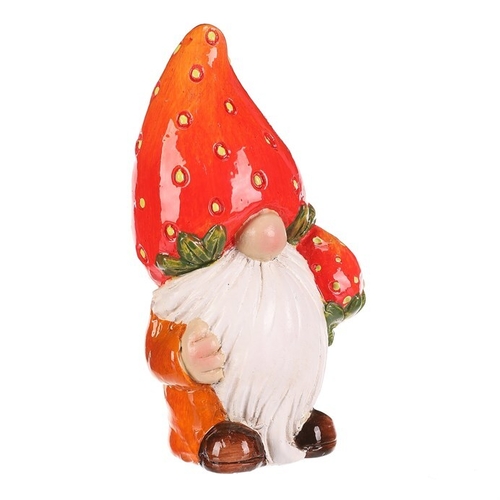 Trpaslík jahodový - keramická figurka, vel. S, barva červená