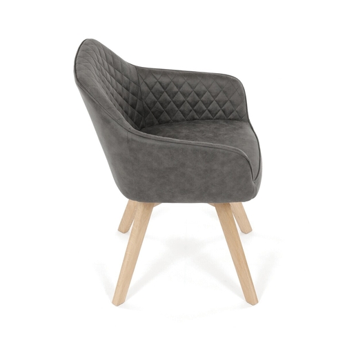 Jídelní židle otočná 180°, černá, látka vintage, DCH-435 BK3