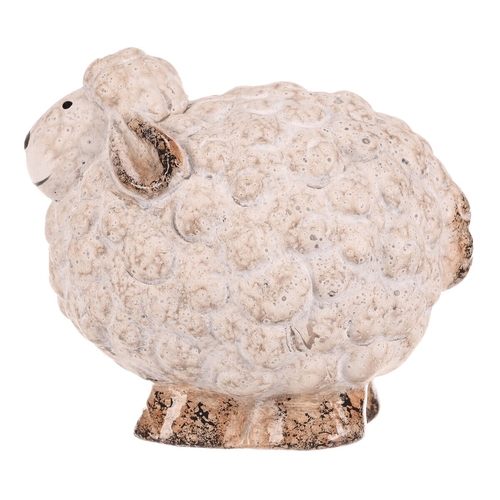 Ovečka - keramická figurka, vel. M, barva krémová