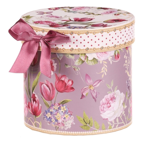 Hrnek malovaný - porcelán, dárková dóza, motiv květin