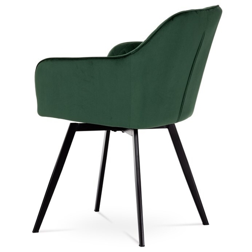 Jídelní židle, zelená, sametová látka, DCH-425 GRN4
