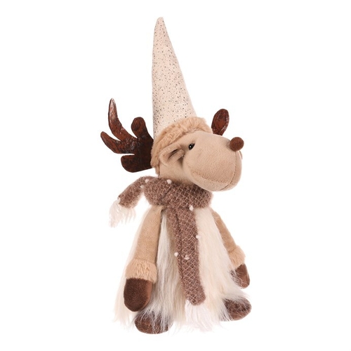 Sob - látková figurka, sedící, béžovo-hnědá