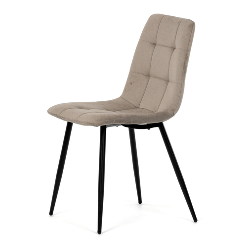 Jídelní židle, béžová, sametová látka, DCL-X7015 CAP2