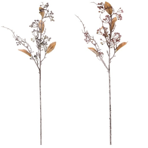 Větev s bobulemi - umělá, mix 2 barev, cena za 1 ks