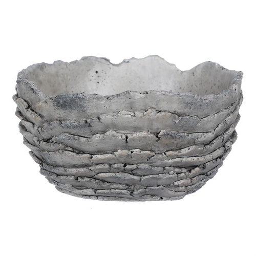 Obal betonový - imitace zkamenělé kůry, barva šedá