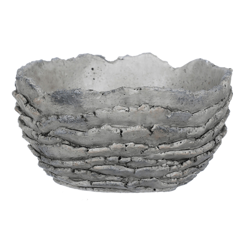 Obal betonový - imitace zkamenělé kůry, barva šedá