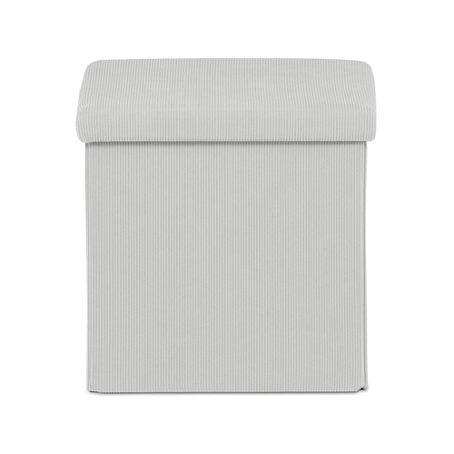 Taburet s úložným prostorem, krémová, manšestrová látka, TAB-471 CRM6