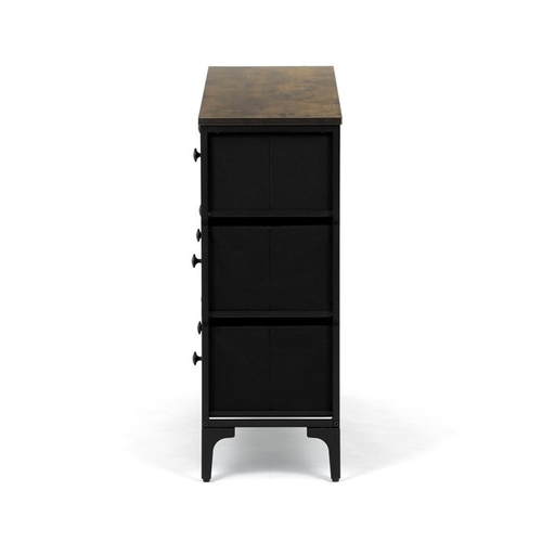 Komoda 103x30x78cm, mdf, vícebarevná, AUK-W2104 BK