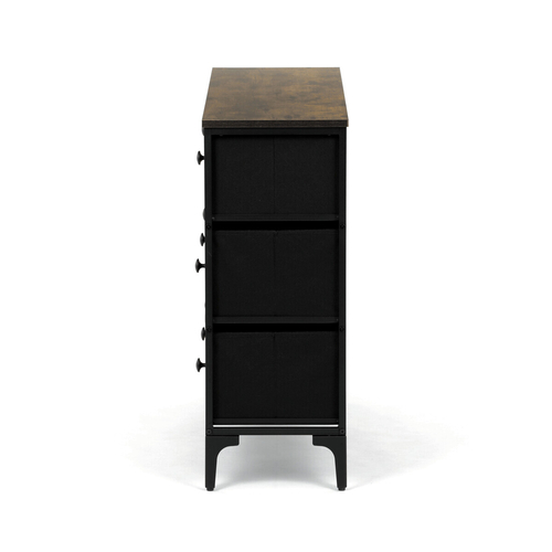 Komoda 103x30x78cm, mdf, vícebarevná, AUK-W2104 BK