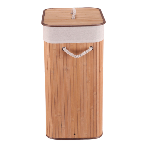 Koš prádelní - bambusový, s víkem, přírodní