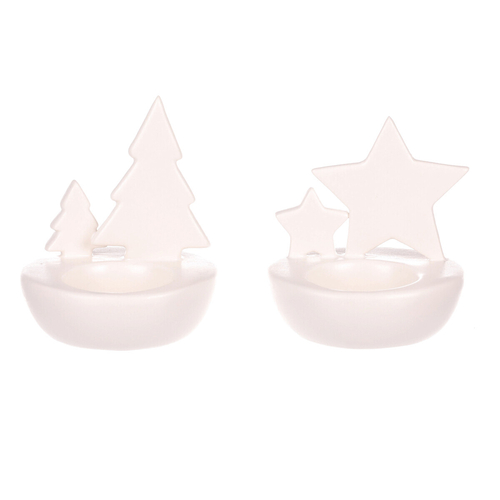 Svícen porcelánový - na čajovou svíčku, mix 3 druhů, cena za 1 ks